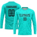 High-quality custom-name long-sleeve football kits in 100% polyester – breathable, factory-made, French style