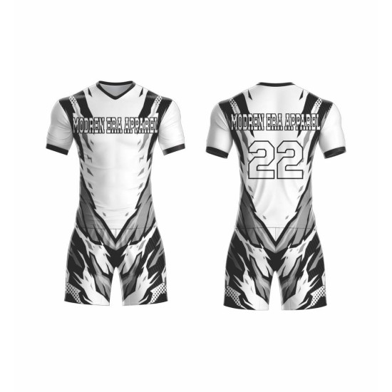 Custom-designed fully sublimated football kits – digital printing, French-style jerseys with custom names