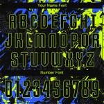 Uniform Custom Soccer Sublimation Black Black Jersey Neon Green-Royal Uniform Custom Soccer Sublimation Black Black Jersey Neon Green-Royal