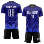 Uniform Jersey Custom Purple Sublimation Soccer White Royal-Navy Dark