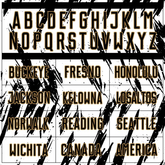 Jersey Black-Old Uniform Gold Custom Sublimation White Soccer