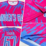Light Custom Blue-White Soccer Jersey Uniform Pink Sublimation Light Custom Blue-White Soccer Jersey Uniform Pink Sublimation
