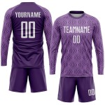 Uniform Sublimation Jersey Custom White Purple Soccer