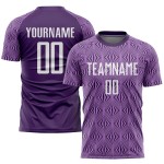 Uniform Sublimation Jersey Custom White Purple Soccer