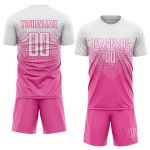 White Jersey Uniform Soccer Custom Sublimation Pink