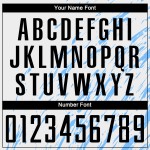 Custom White Blue Jersey Black-Light Sublimation Uniform Soccer